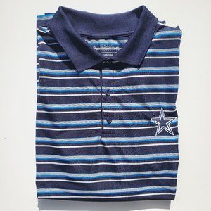 Dallas Cowboys Authentic Stripe Polo w/ Star Logo